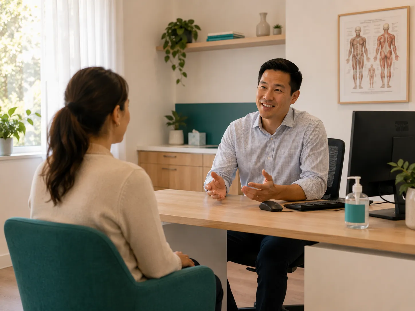 Doctor consulting with a patient at Wellbrook Medical Centre